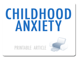 childhood anxiety article