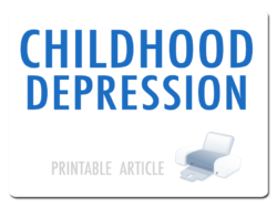 childhood depression handout for pediatricans