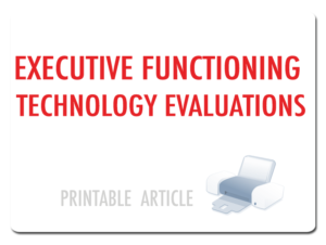 executive function evaluations