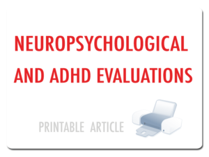 neuropsychological and adhd evaluations