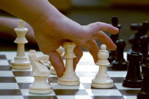 Child playing chess